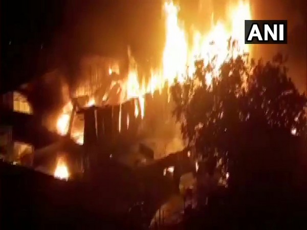 Fire broke out at a furniture godown in Gurugram (Photo/ANI)