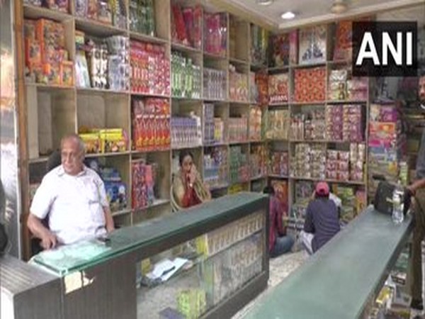 Visual from a firecracker shop in Surat, Gujarat (Photo/ANI)