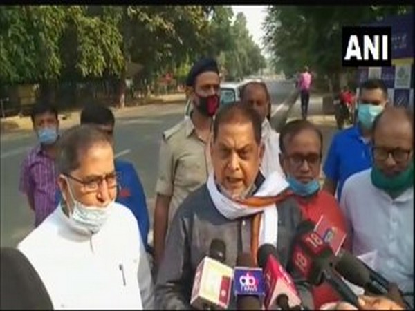 Bihar Minister Neeraj Kumar speaking to the reporters on Tuesday. (Photo/ANI)