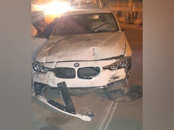 A BMW car ran over a policeman in Sarita Vihar (Photo/ANI)