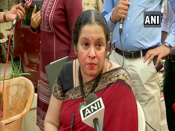 Akshita Naik, wife of late Anvay Naik speaking to ANI on Wednesday (Photo/ANI)