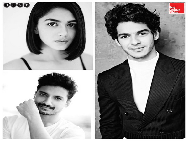 Actors Ishaan Khatter, Mrunal Thakur, and Priyanshu Painyuli (Image Source: Twitter)