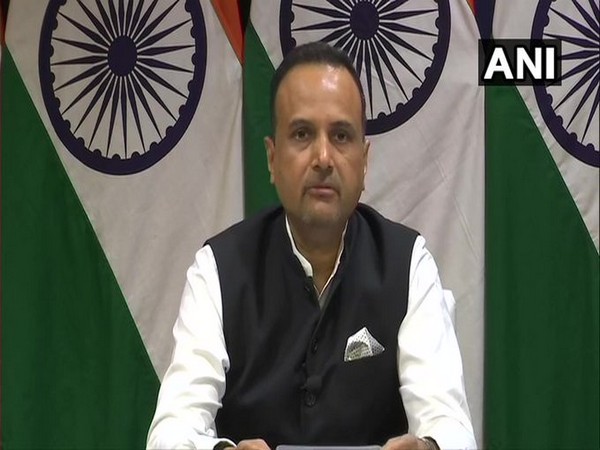 MEA spokesperson Anurag Srivastava speaking during virtual press briefing on Thursday. Photo/ANI