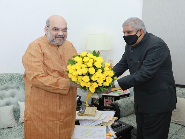 WB Governor Jagdeep Dhankhar met Union Home Minister Amit Shah earlier on Thursday. [Photo/HMO India Twitter]