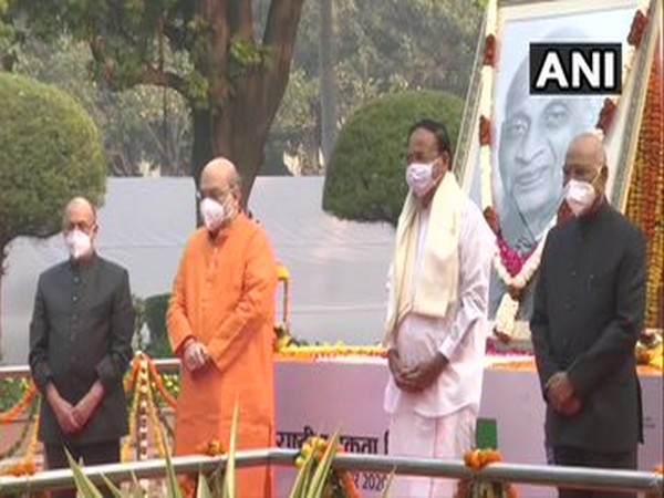 Lieutenant Governor (LG) Anil Baijal, Union Home Minister Amit Shah, Vice-President M Venkaiah Naidu and President Ram Nath Kovind (Left to Right/Photo/ANI)