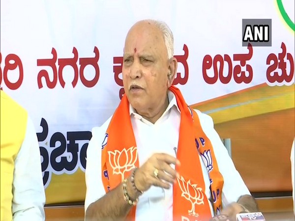 Karnataka Chief Minister BS Yediyurappa speaking to media on Saturday in Bengaluru. Photo/ANI