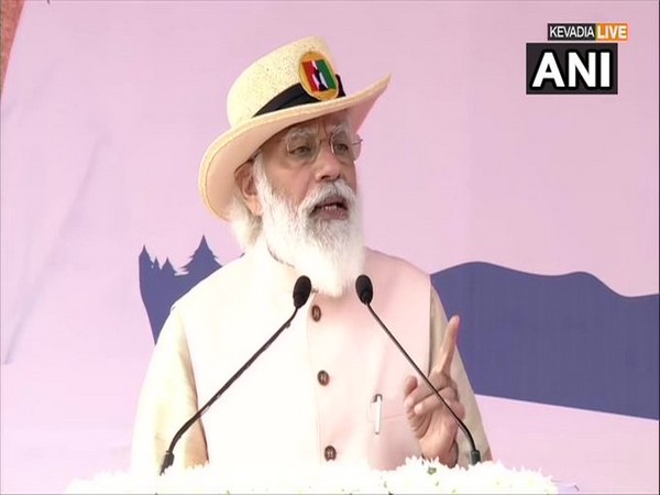 Prime Minister Narendra Modi in Kevadia (Photo/ANI)