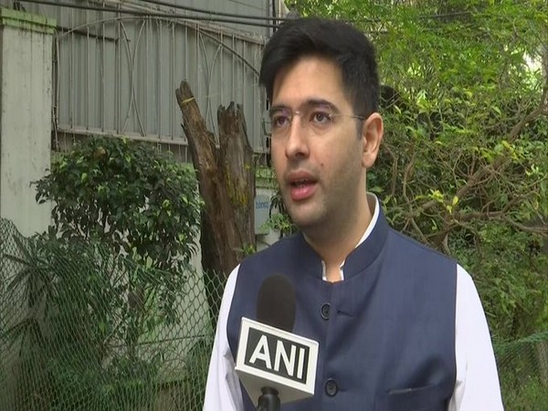 AAP leader Raghav Chadha speaking to ANI on Monday (Photo/ANI)