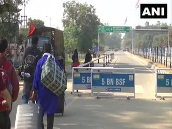 Pakistan nationals returned to their country on Wednesday via the Attari-Wagah border (Photo/ANI)