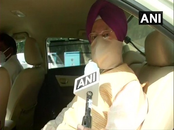 Union Min Hardeep Puri  speaking to ANI on Thursday (Photo/ANI)