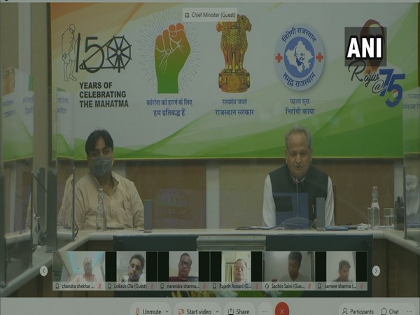 Rajasthan Chief Minister Ashok Gehlot speaks at the video conference. (Photo/ANI)