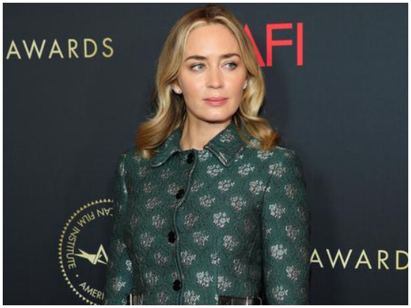 Emily Blunt posing at the annual AFI Awards luncheon in Los Angeles