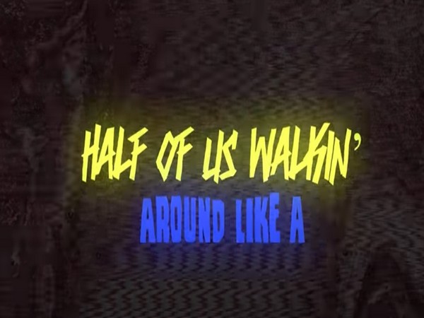 Still from the official lyrical video 'The Adventures of Moon Man and Slim Shady' (Image source: YouTube)