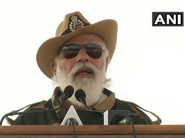 Prime Minister Narendra Modi in Jaisalmer (Photo/ANI)