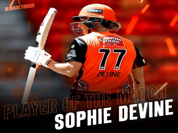 Perth Scorchers' all-rounder Sophie Devine (Photo/ Perth Scorchers Twitter)