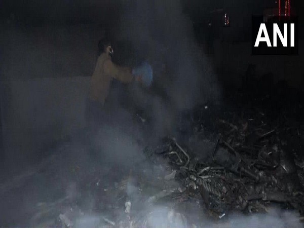 A visual from the incident spot in Udhampur, J-K. Photo/ANI