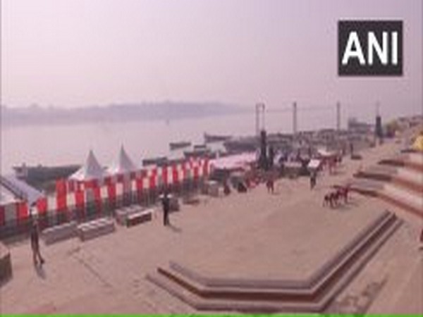 Preparations are underway at Rajghat in Varanasi ahead of Prime Minister Narendra Modi's visit. (Photo/ANI)