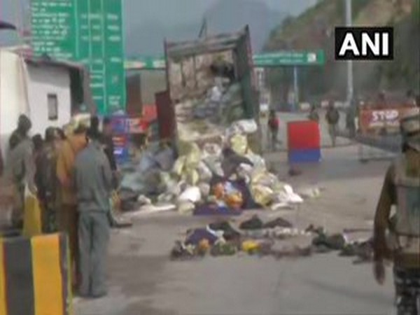 An encounter broke out between security forces and terrorists at 4.20 am near the toll plaza in J-K's Nagrota. [Photo/ANI]