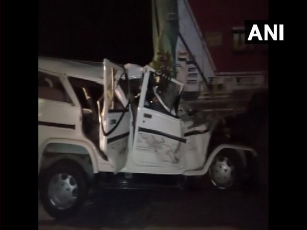 The incident took place when an SUV with 14 travellers collided with a truck parked on the side of the road. Photo/ANI