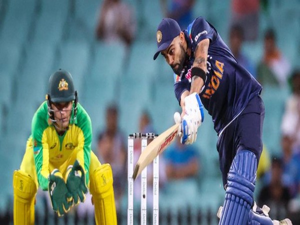 Indian skipper Virat Kohli in action against Australia (Photo/ ICC Twitter)
