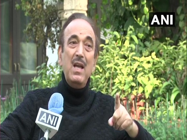 Congress leader Ghulam Nabi Azad speaking to ANI in New Delhi on Sunday [Photo/ANI]