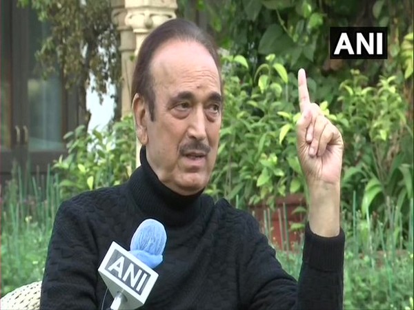 Congress leader Ghulam Nabi Azad  speaking to ANI (Photo/ANI)