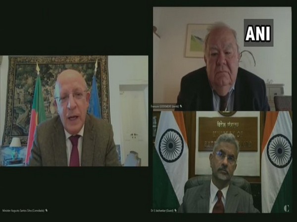 External Affairs Minister S Jaishankar speaks at the India-Europe Strategy Group meeting. (Photo/ANI)