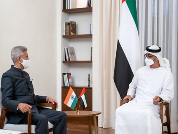 S Jaishankar and Crown Prince of Abu Dhabi Sheikh Mohammed bin Zayed Al Nahyan (Photo/ Twitter)