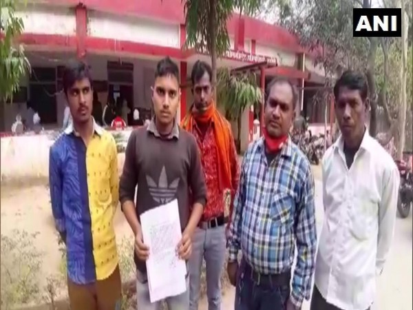 Hemant Kumar, the uncle of the deceased baby (Second from the left). (Photo/ANI)