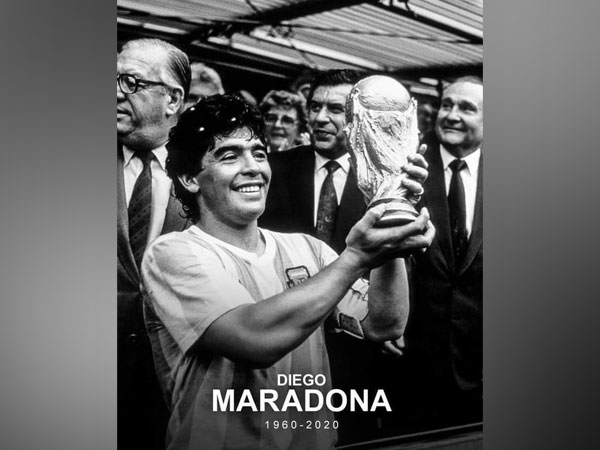 Argentine legend Diego Maradona (Photo/ Ravi Shastri Twitter)