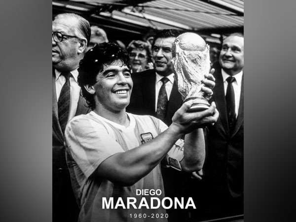 Argentine legend Diego Maradona (Photo/ Ravi Shastri Twitter)