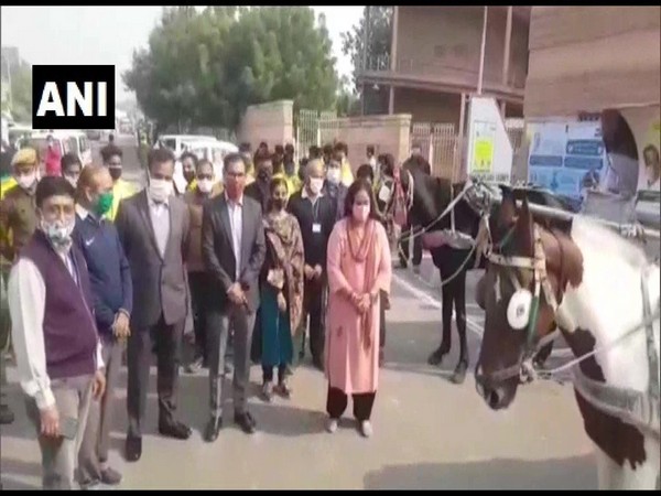 Tanga Rally organized in Jodhpur to spread COVID awareness (Photo/ANI)