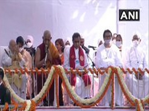 Various religious leaders at the foundation stone laying ceremony of the new Parliament building performed 'Sarva Dharma Prarthana'. (Photo/ANI)