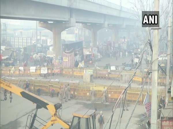 Barricades at Tikri border (Photo/ANI)