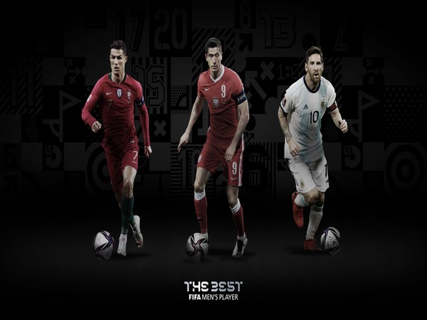 Cristiano Ronaldo, Robert Lewandowski and Lionel Messi (Photo/ FIFA Twitter) 