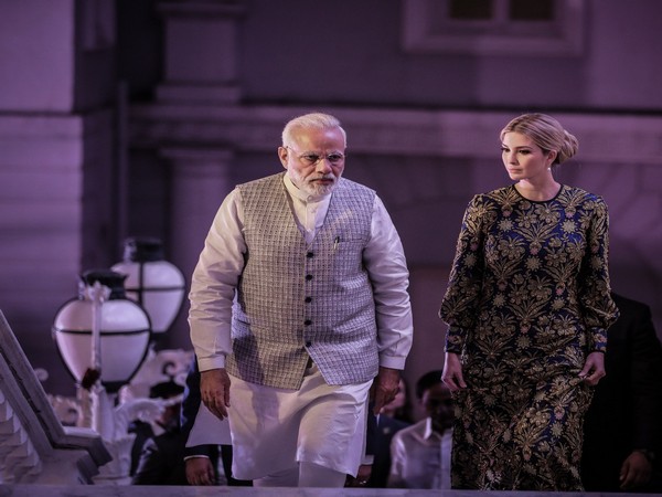 Prime Minister Narendra Modi with Ivanka Trump during Global Entrepreneurship Summit that was held in India in 2019. (Twitter/Ivanka Trump)