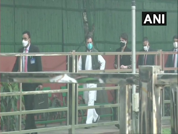 Rahul Gandhi and Priyanka Gandhi at Congress headquarters on Thursday. (Photo/ANI) 