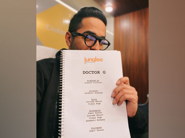 Actor Ayushmann Khurrana with script of 'Doctor G' (Image Source: Instagram)