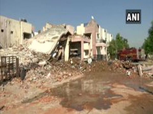 Visuals from the explosion in Gandhinagar. (Photo/ANI)