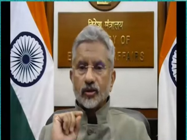 External Affairs Minister S Jaishankar speaking at the Global Technology Summit on Monday. Photo/ANI