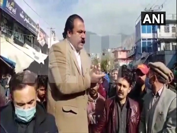 Locals held protests as government demolished many shops in Danyor district of Gilgit Baltistan. (Photo/ANI)
