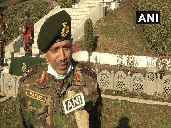 GOC Chinar Corps Lieutenant General BS Raju (Photo/ANI)