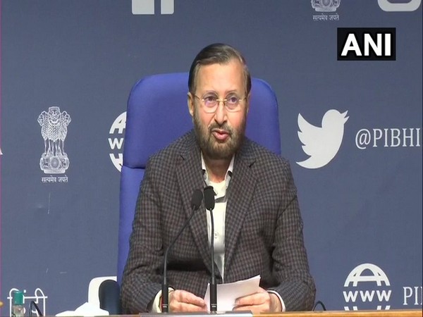 Union Minister Prakash Javadekar during Cabinet briefing (Photo/ANI)