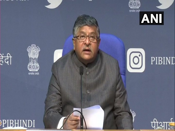 Union Minister Ravi Shankar Prasad during the Cabinet briefing (Photo/ANI)