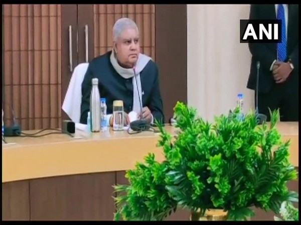 West Bengal Governor Jagdeep Dhankhar addressing media at Sarisa in South 24 Parganas. (Photo/ANI)