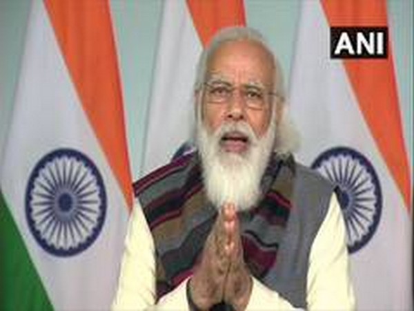 Prime Minister Narendra Modi while addressing farmers through video conferencing. (Photo/ANI)