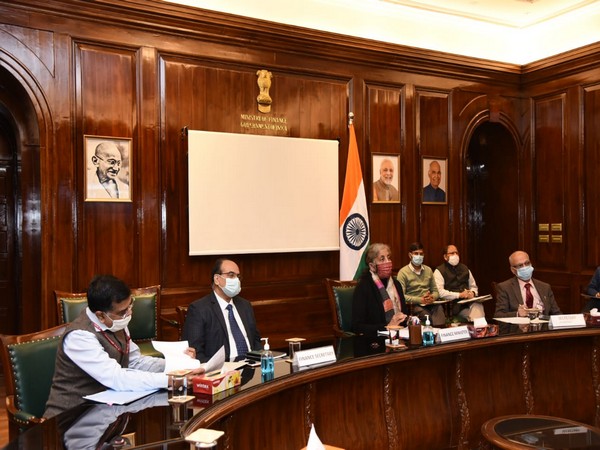 Finance Minister Nirmala Sitharaman holding pre-Budget consultations in New Delhi. (Pic: MoF Twitter)
