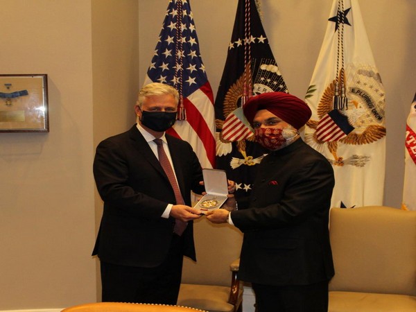 Ambassador Taranjit Singh Sandhu accepted the medal on the behalf of Prime Minister Modi.