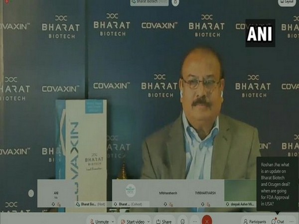 Bharat Biotech's Chairman and Managing Director, Dr Krishna Ella (Photo/ANI)