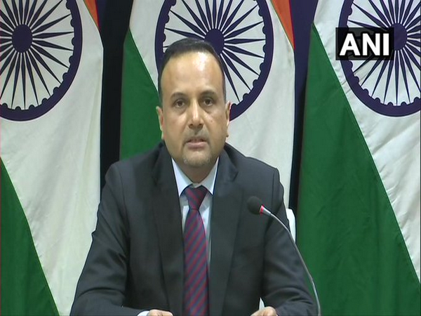 MEA spokesperson Anurag Srivastava speaking during virtual press briefing on Thursday. Photo/ANI